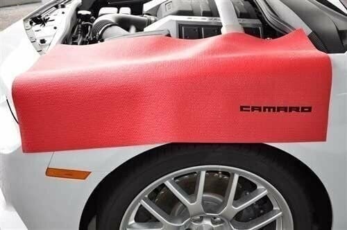 Camaro Fender Mat - Red with Black Script