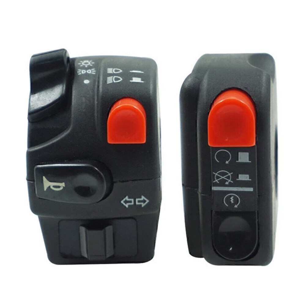 7/8" 22MM Motorcycle Horn Button Electric Start Handlebar Controller Switch