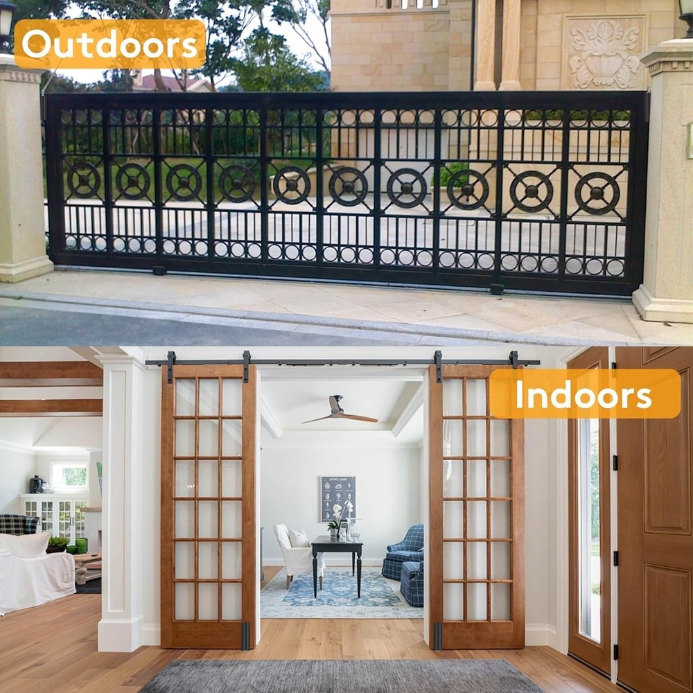 Heavy Duty Sliding Gate Roller - Adjustable L-Bracket