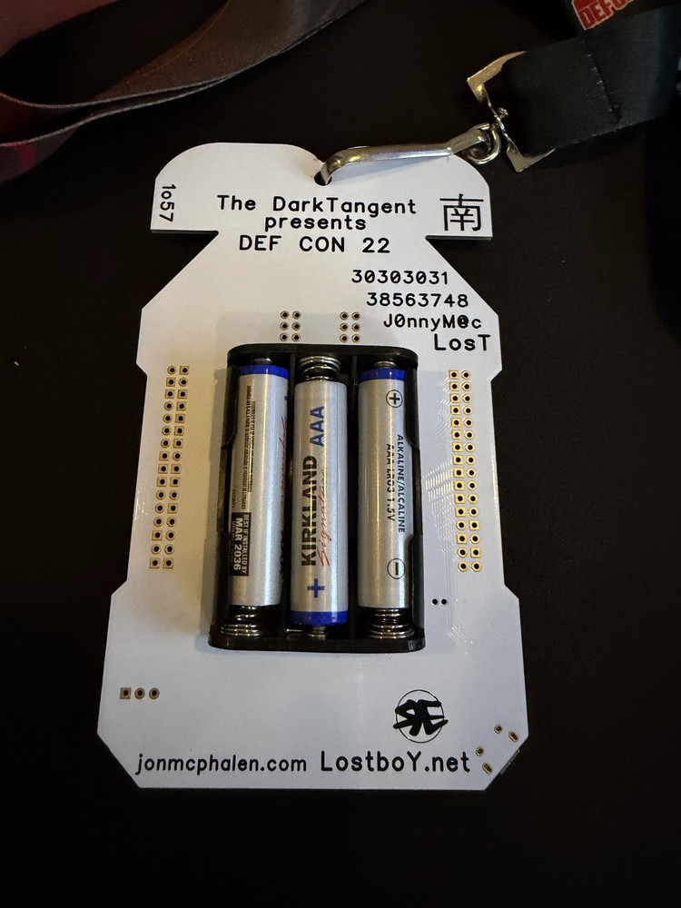 Defcon 22 (2014) Badge, Lanyard and complete conference program
