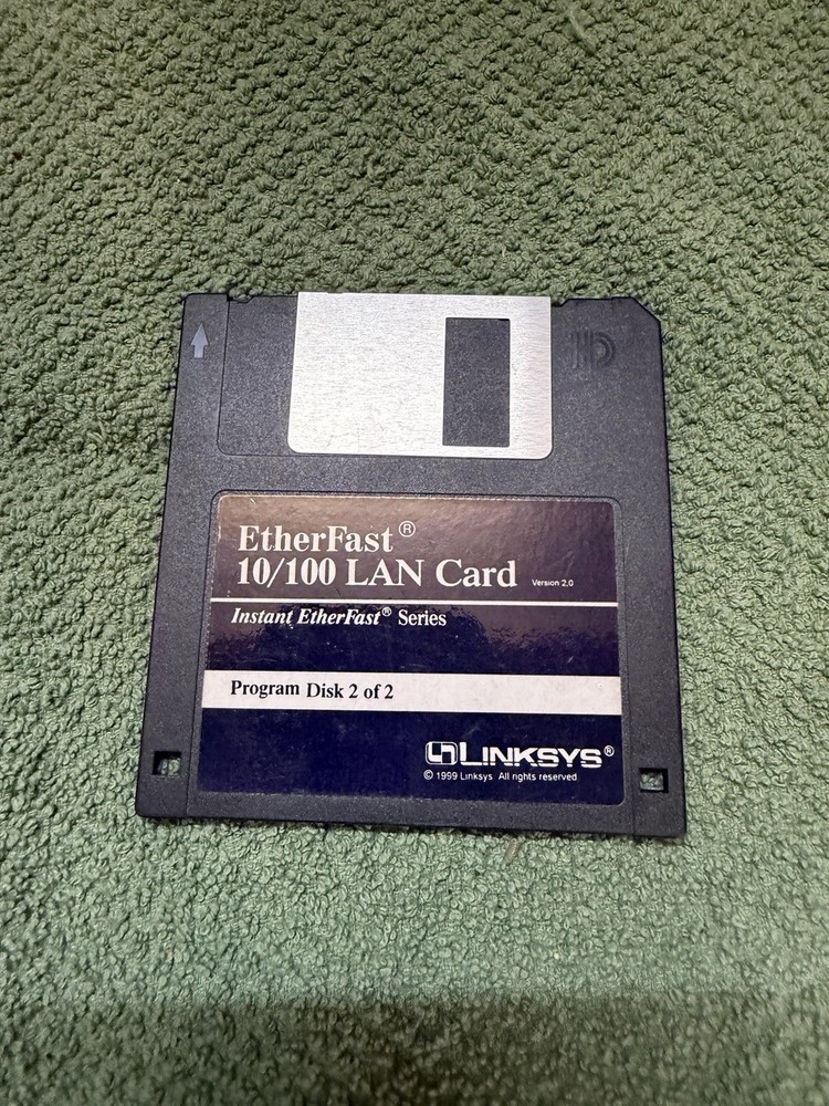 Vintage Floppy Disk Lot 3.5” Software TDK MF-2DD Linksys EtherFast
