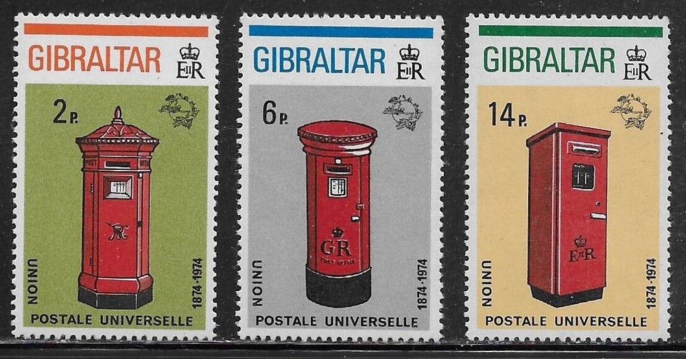 Gibraltar Scott #'s 307 - 309a MNH