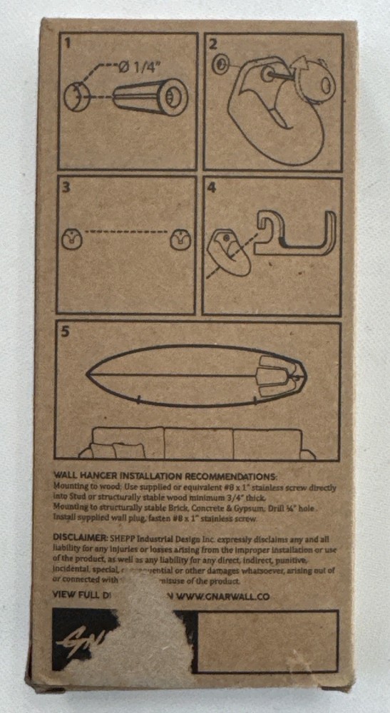 Gnarwall, Horizontal Hanger, Medium, Acrylic