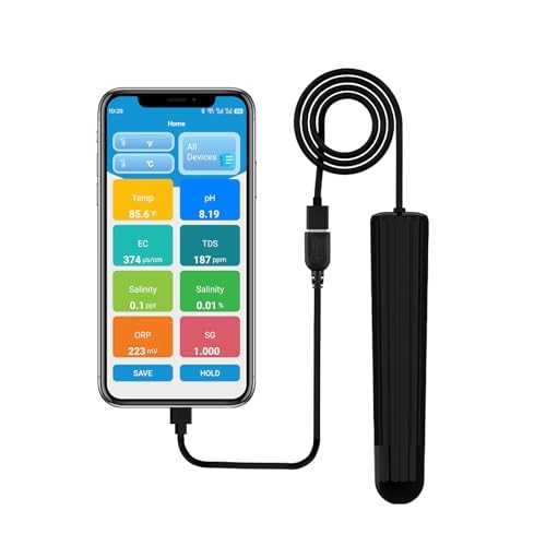 7-in-1 Smart Bluetooth Water Tester, Portable Digital