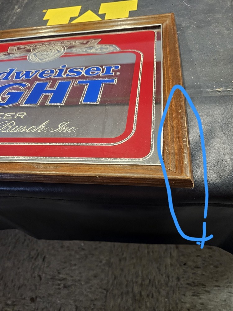 RARE BUDWEISER LIGHT MIRROR