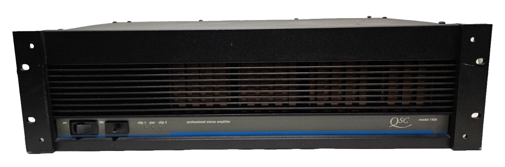 QSC Model 1400 200W@8 Ohms Power Amp- Turns On- Pulled From Working Environment