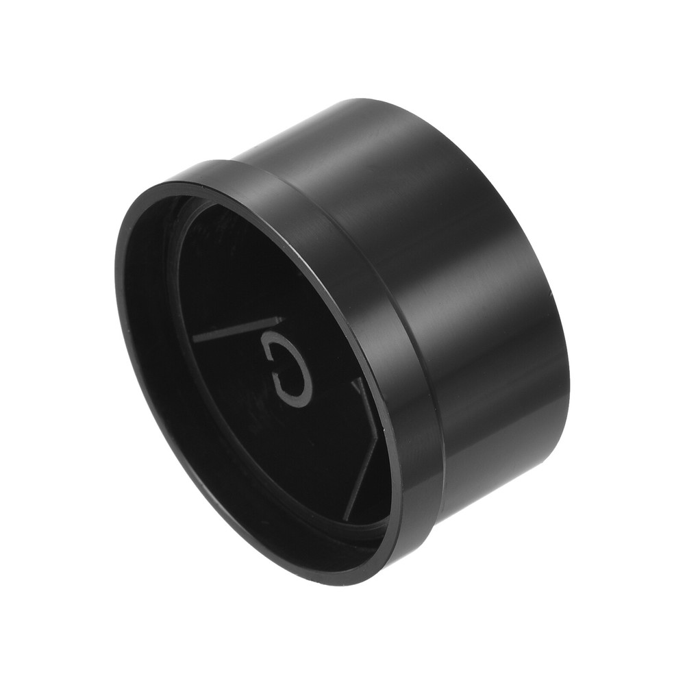Aluminum Potentiometer Knobs 1/4"x1.9" D-Shaped Shaft Top Hat Knobs Black