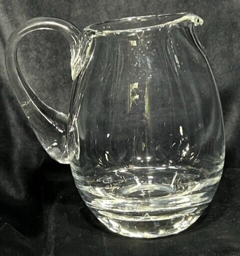Crystal Clear Glass Syrup Pitcher 5-1/2" tall