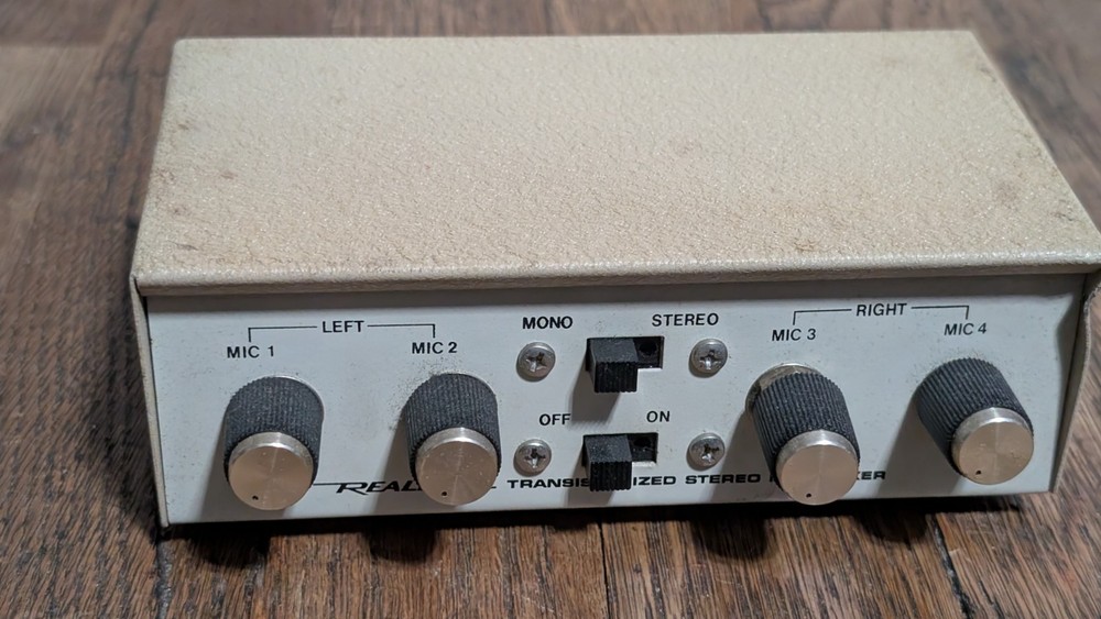 Realistic Transistorized Stereo Mike Mixer - As Is, Untested