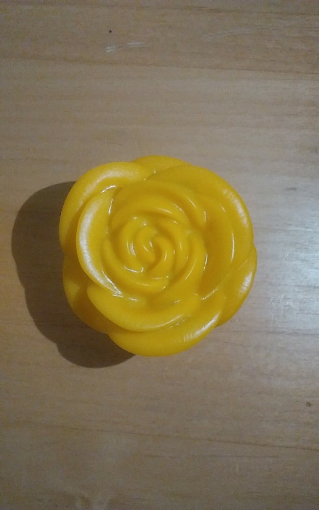 LED Tea Light Flameless 2" Yellow Rose 2pc set Changes Colors