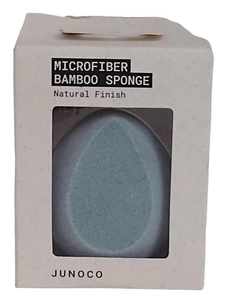 Junoco MICROFIBER BAMBOO SPONGE Natural Finish ANTIMICROBIAL HYDROPHILIC Blue
