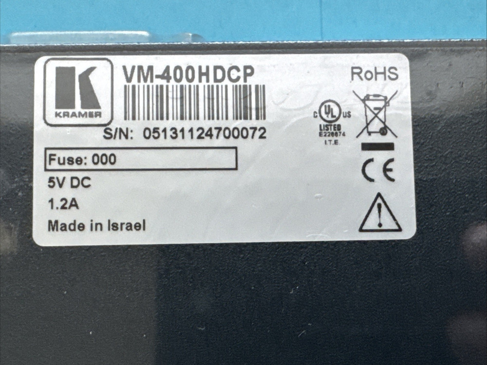 New KRAMER Electronics Mega Tools KR-VM-400HDCP 1:4 DVI Distributor Amplifier