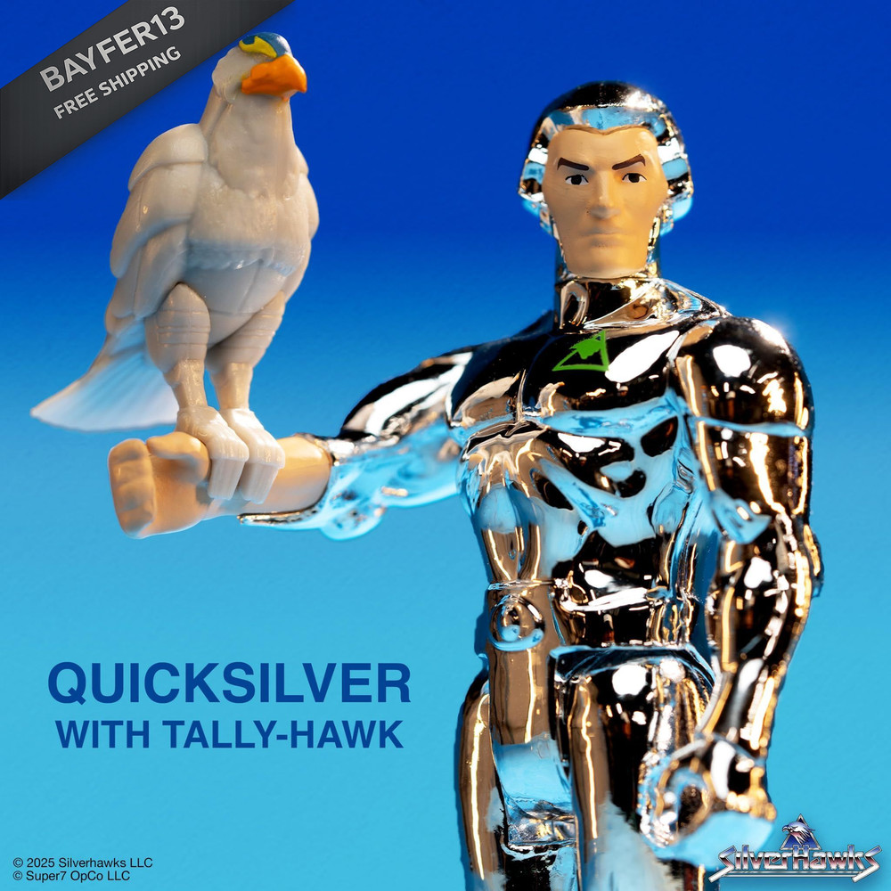 Super7 SilverHawks Quicksilver (Toy Version) 3.75 inch Scale, Multicolor