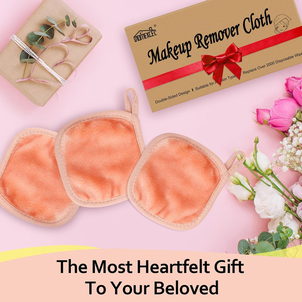 Reusable Makeup Remover Cloths 5"x5" Microfiber Face Pads 12 Pack