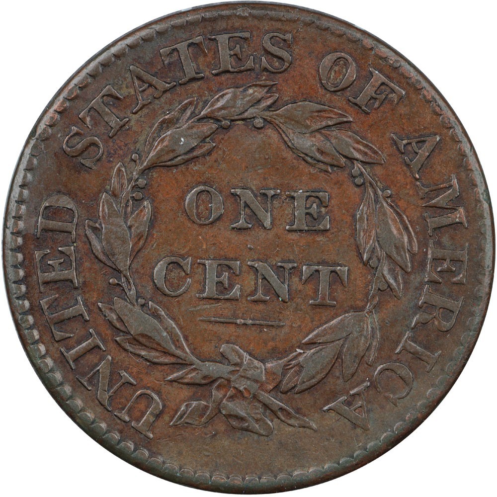 1825 N-4 Coronet Large Cent R3 DWMD Collection VF-EF