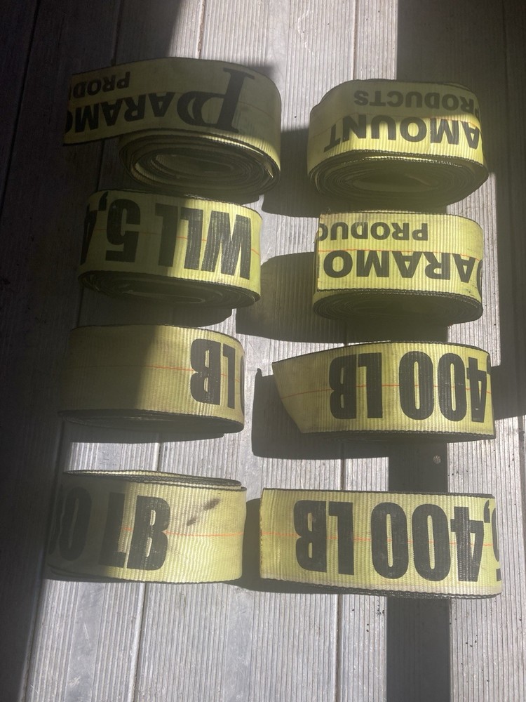 Paramount 4" x 30' Winch Strap with 4" Flat Hook-5400 lbs Working Load Limit.