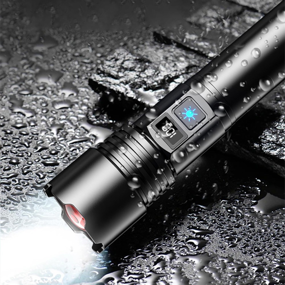 Rechargeable Waterproof Flashlight High Lumens 5 Modes LED Flashlight