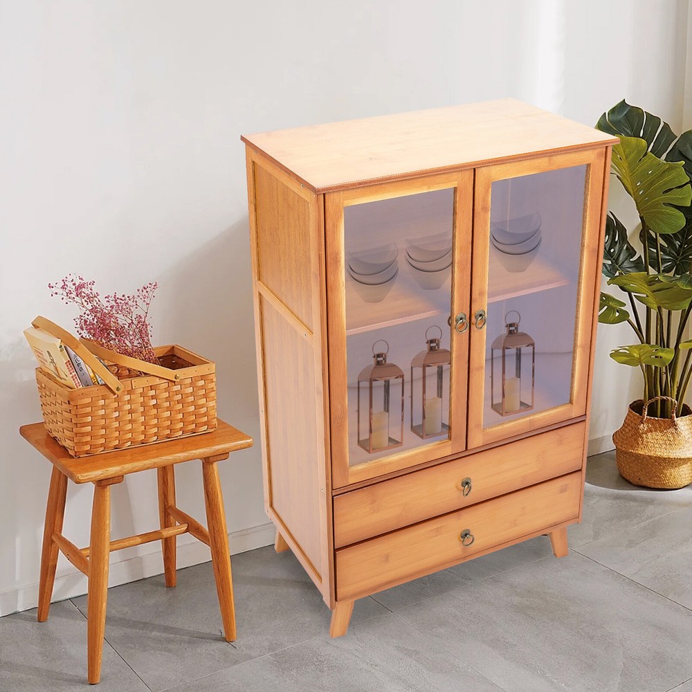 Accent Storage Cabinet with 2 Doors Buffet & Sideboard Decorative Cabinet