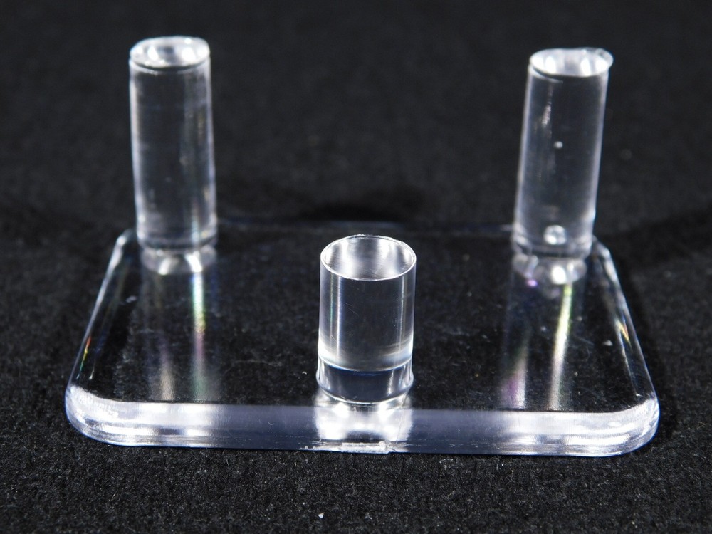Heavy Duty THREE Post SPHERE Display Stand SMALL Size Clear Acrylic