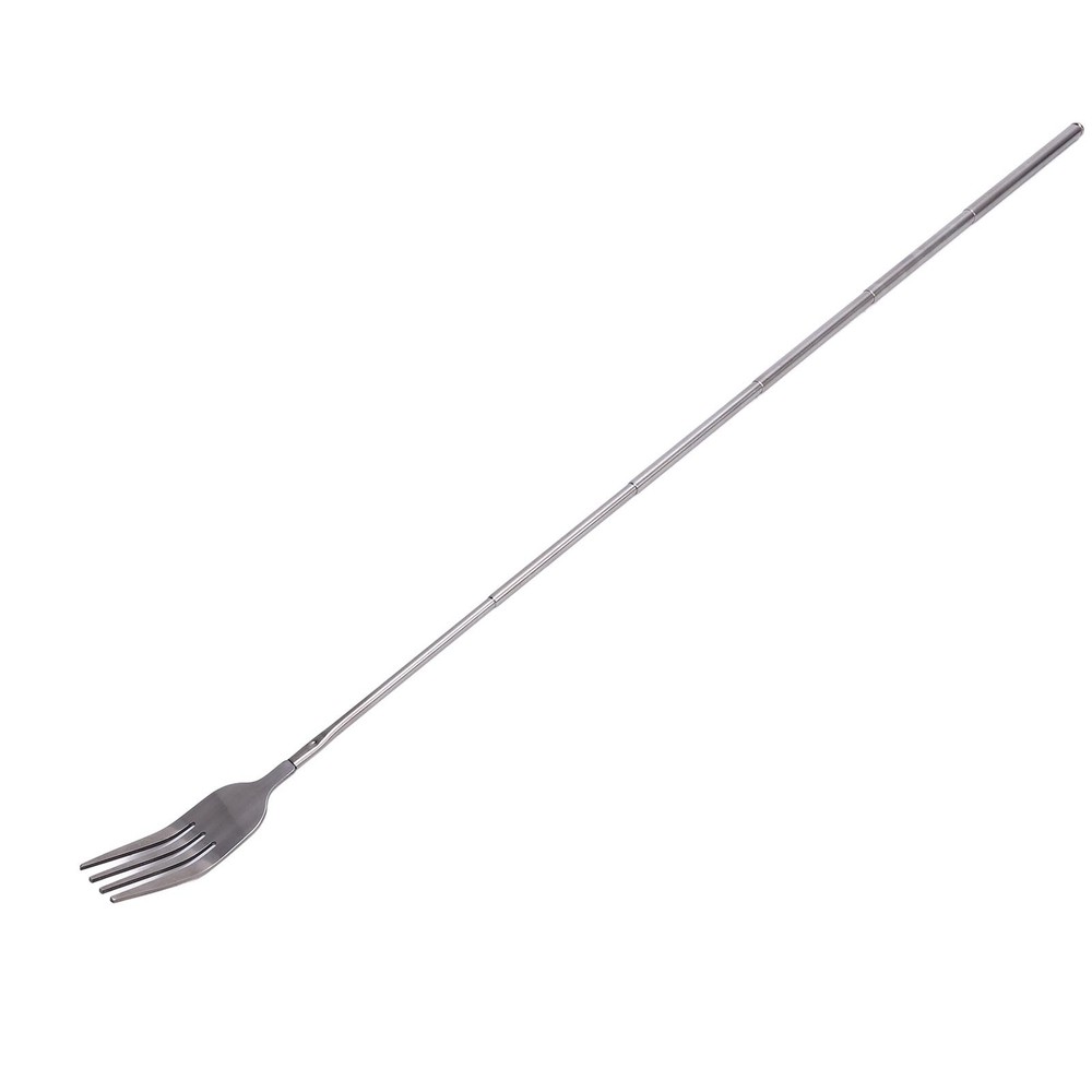 Extendable Fork Stainless Steel Long Handle Telescopic Fork For BBQ Dinner
