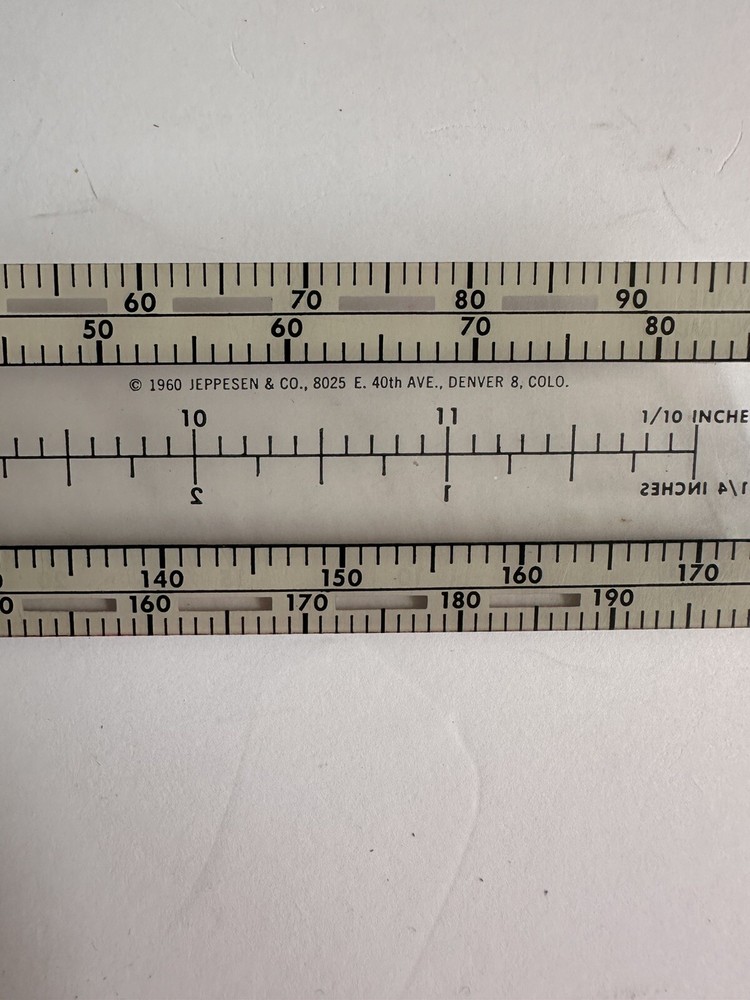 Jeppesen Sanderson PN-1 Flight Navigation Plotter 1960 1976 1985