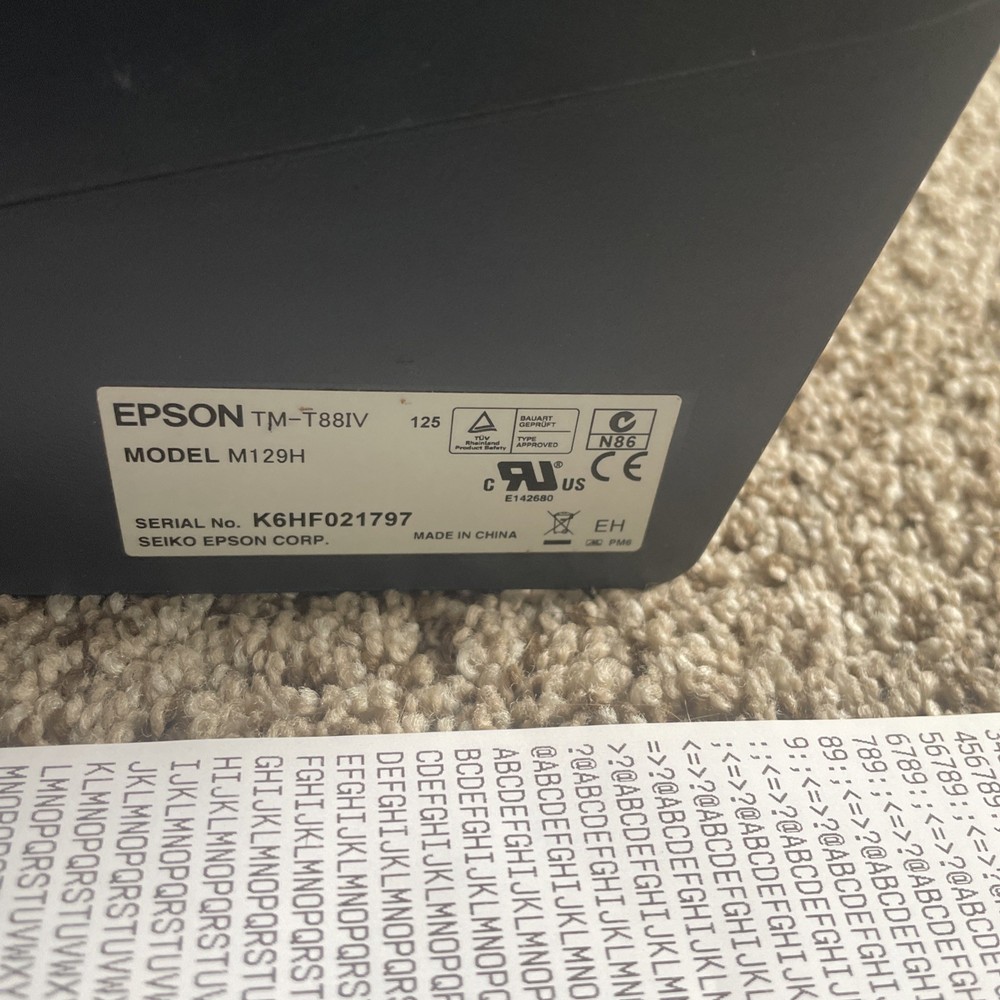 Epson Thermal Receipt Printer - TMT88IV-Tested