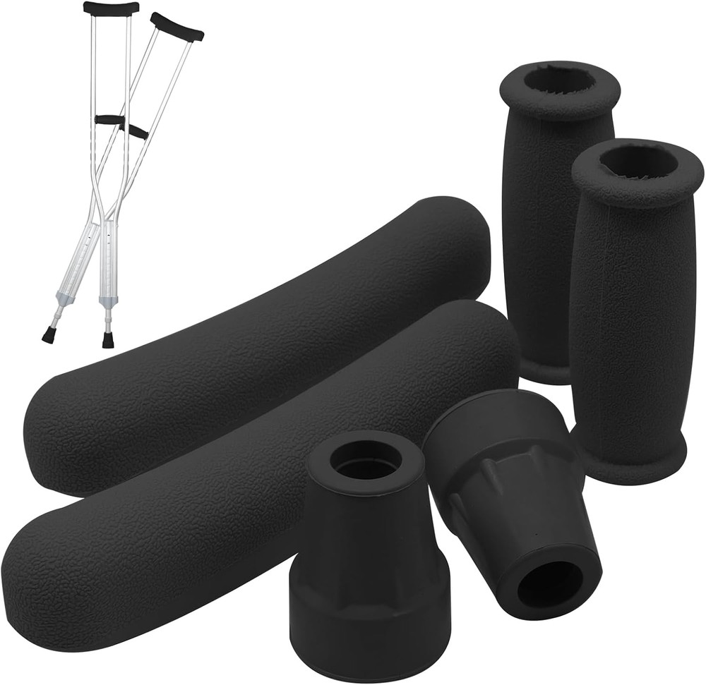 Replacement Crutch Pads 6 Pieces Crutch Accessory Replacement Kit with Armpits