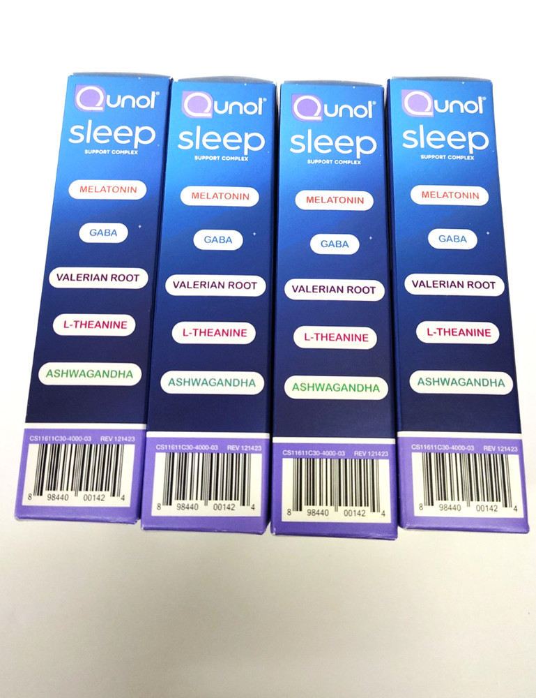 4-PACK Qunol Sleep Support Complex 5:1 Time Release Melatonin 30ct EACH- 03/26