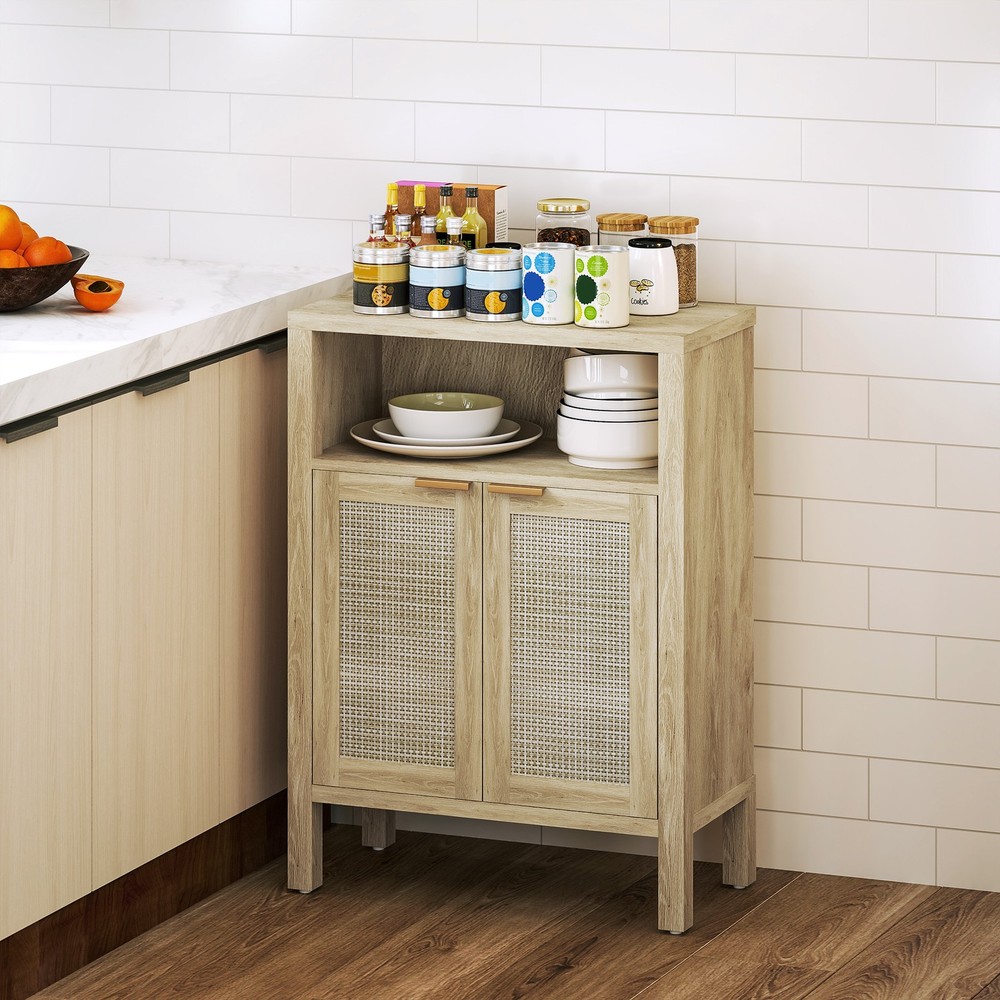 Sideboard Adjustable Three-level Shelf Setup To Fit Your Storage Needs