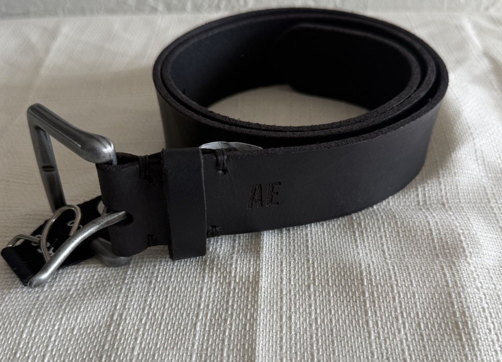 American Eagle Black Leather Work Belt - Men's Size 34
