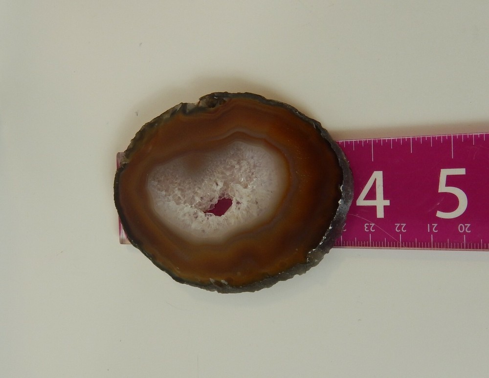 Agate Slab Amber/White Ice 4" x 3"