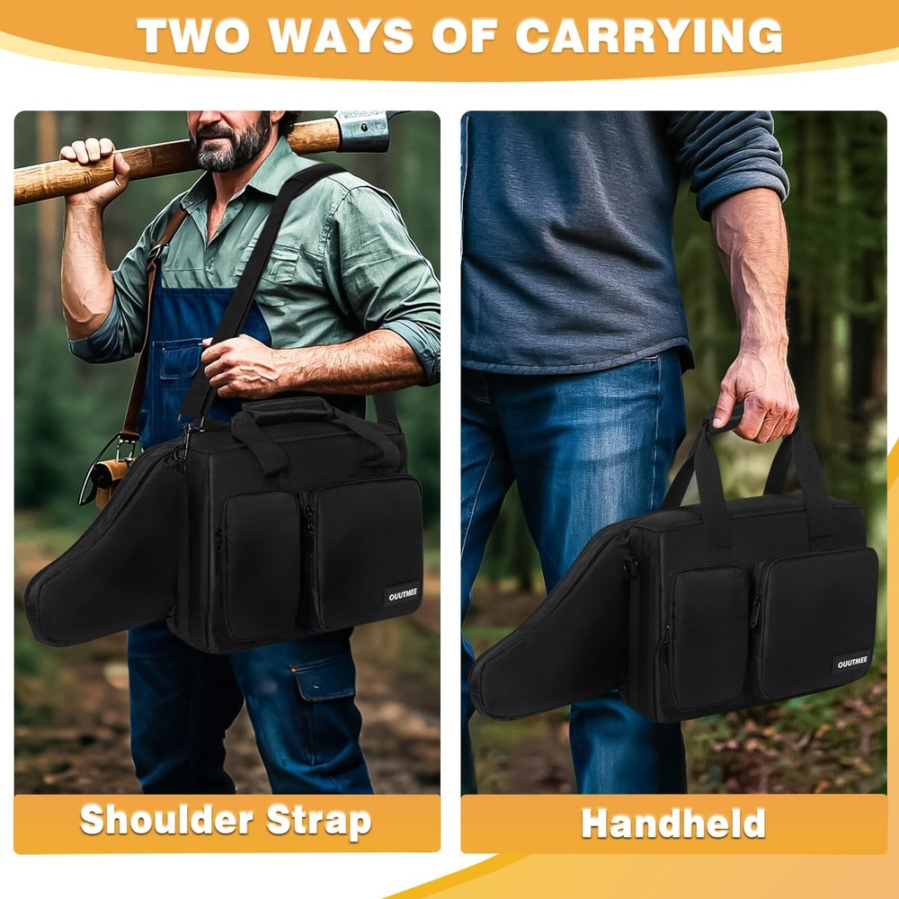 OUUTMEE Chainsaw Carrying Case, Waterproof Foldable For 8 Inch