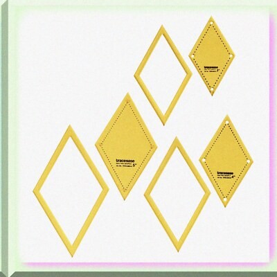 Three-Piece Rhombus Quilt Sewing Templates