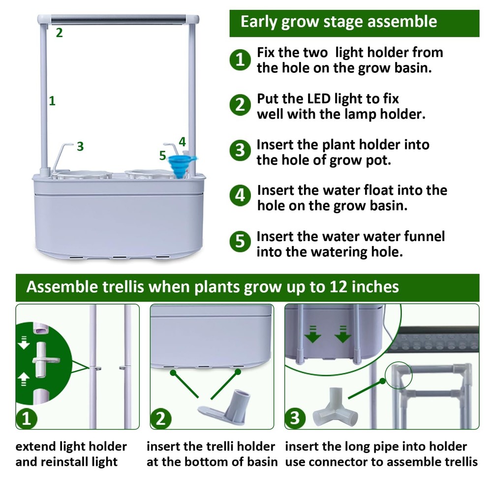 Hydroponics Growing System Kit With Trellissmart Hydroponic Gardening System Wit