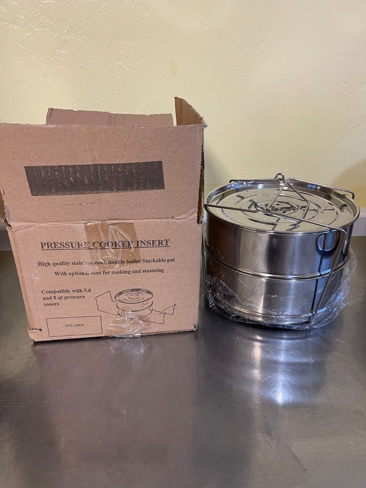 Stackable Steamer Insert Pans with Sling for Instant Pot Accessories