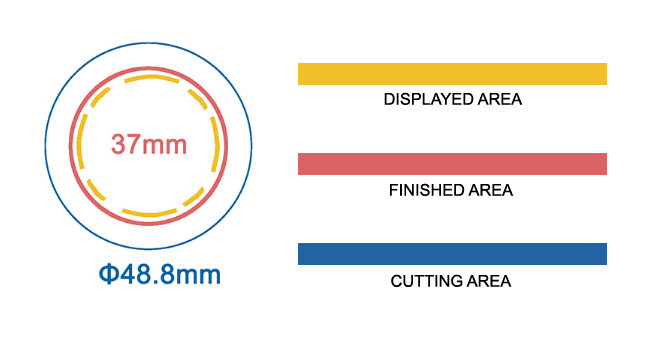 ChiButtons Mould- 37mm (1.5") Round Interchangeable Moulds for Button Maker-B400