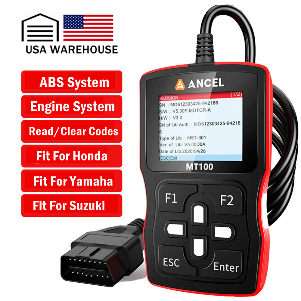 Motorcycle OBD2 Scanner Motorcycles Code Reader Diagnostic Tool Engine ABS