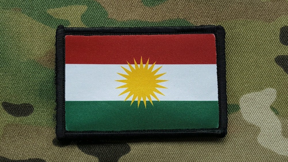 Peshmerga Kurdish Flag Hook Patch 2 Pack Set Special Forces Infidel