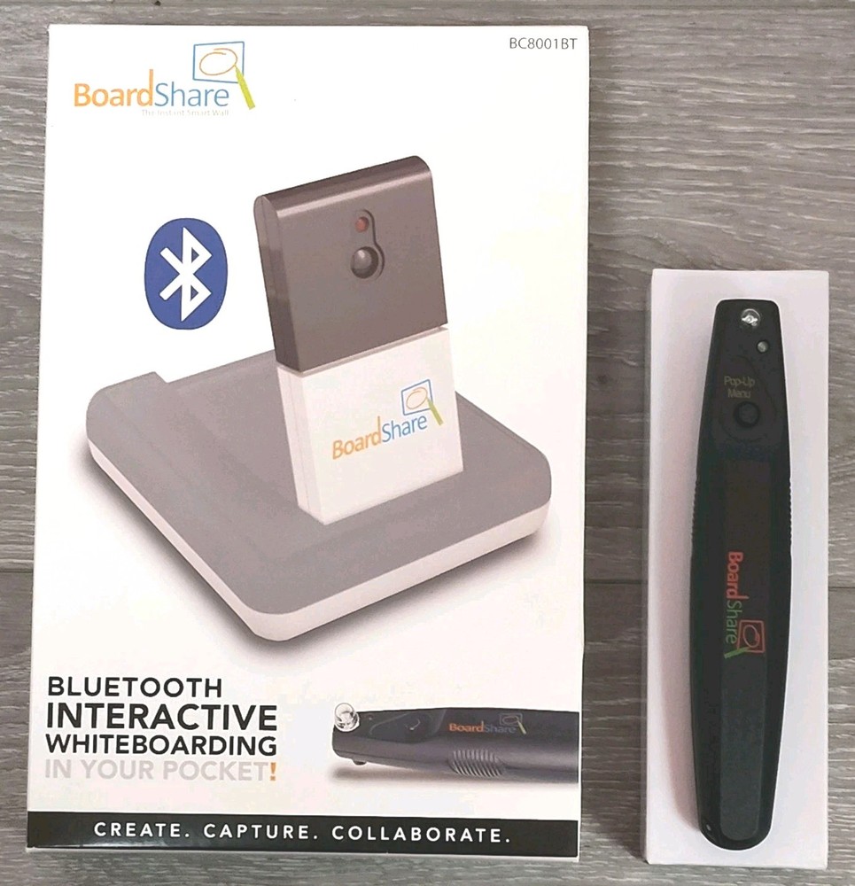 BoardShare Smart Bluetooth Interactive Whiteboard + Extra Pen Home/School/Office