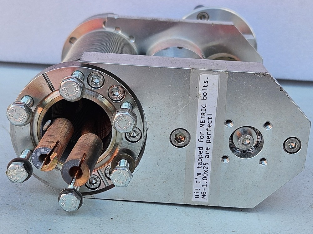 UHV Linear Motion Feedthrough Assembly w/ Bellows, Electrical & Fluid Feedthroug