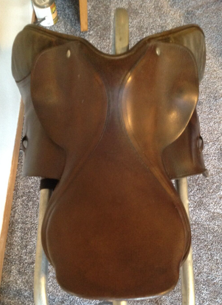 Brown 16 inch Jumping Saddle - Square Back