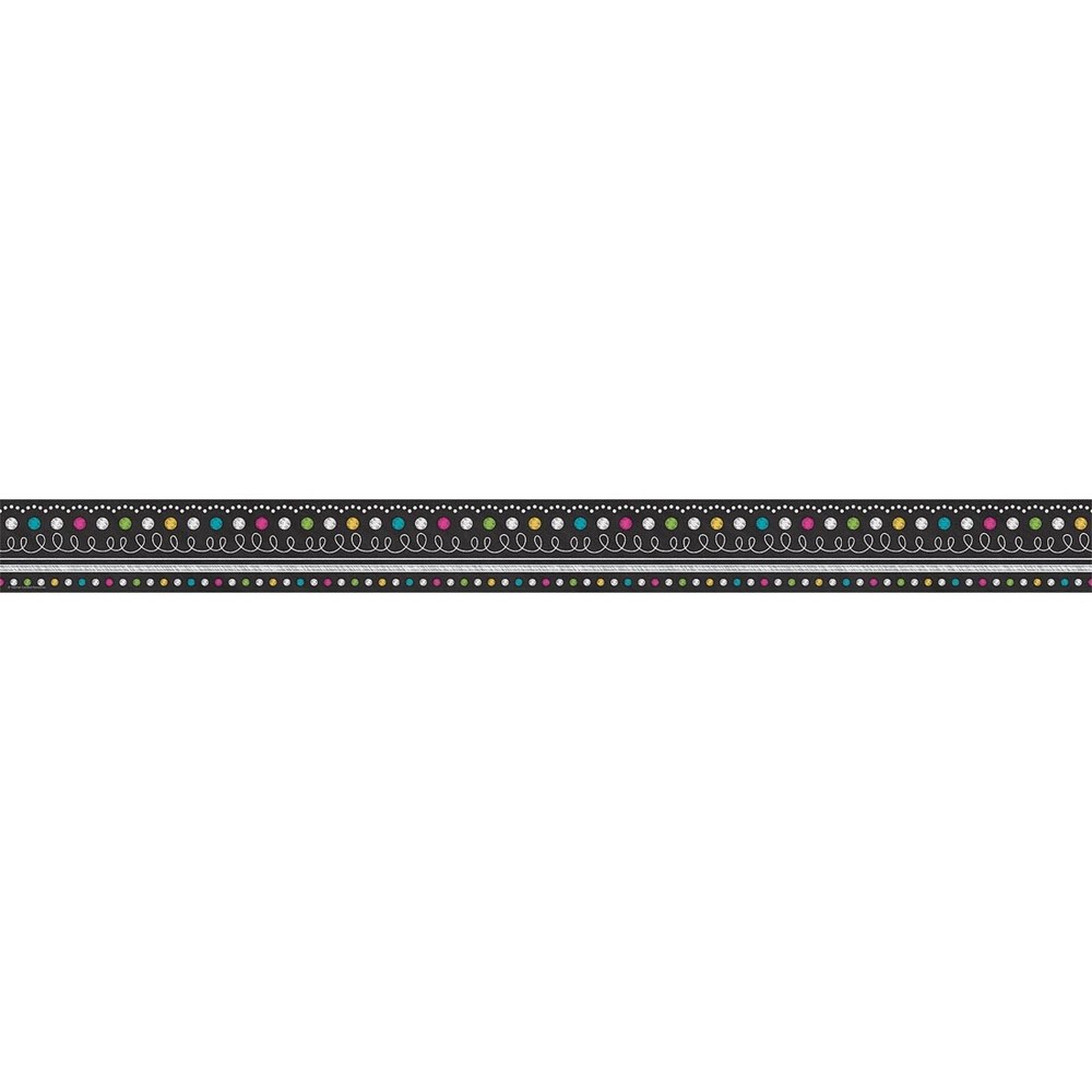 Chalkboard Brights Straight Border Trim by Teacher Created Resources