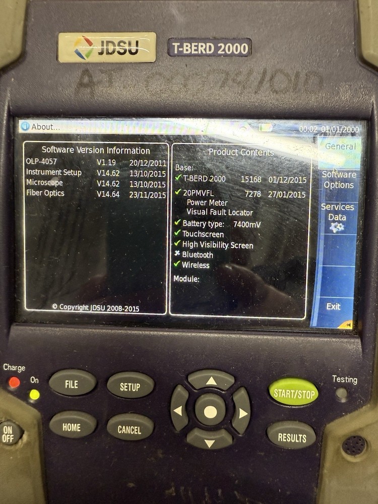 JDSU T-BERD 2000 Handheld Modular Test Set w/ Opt HV
