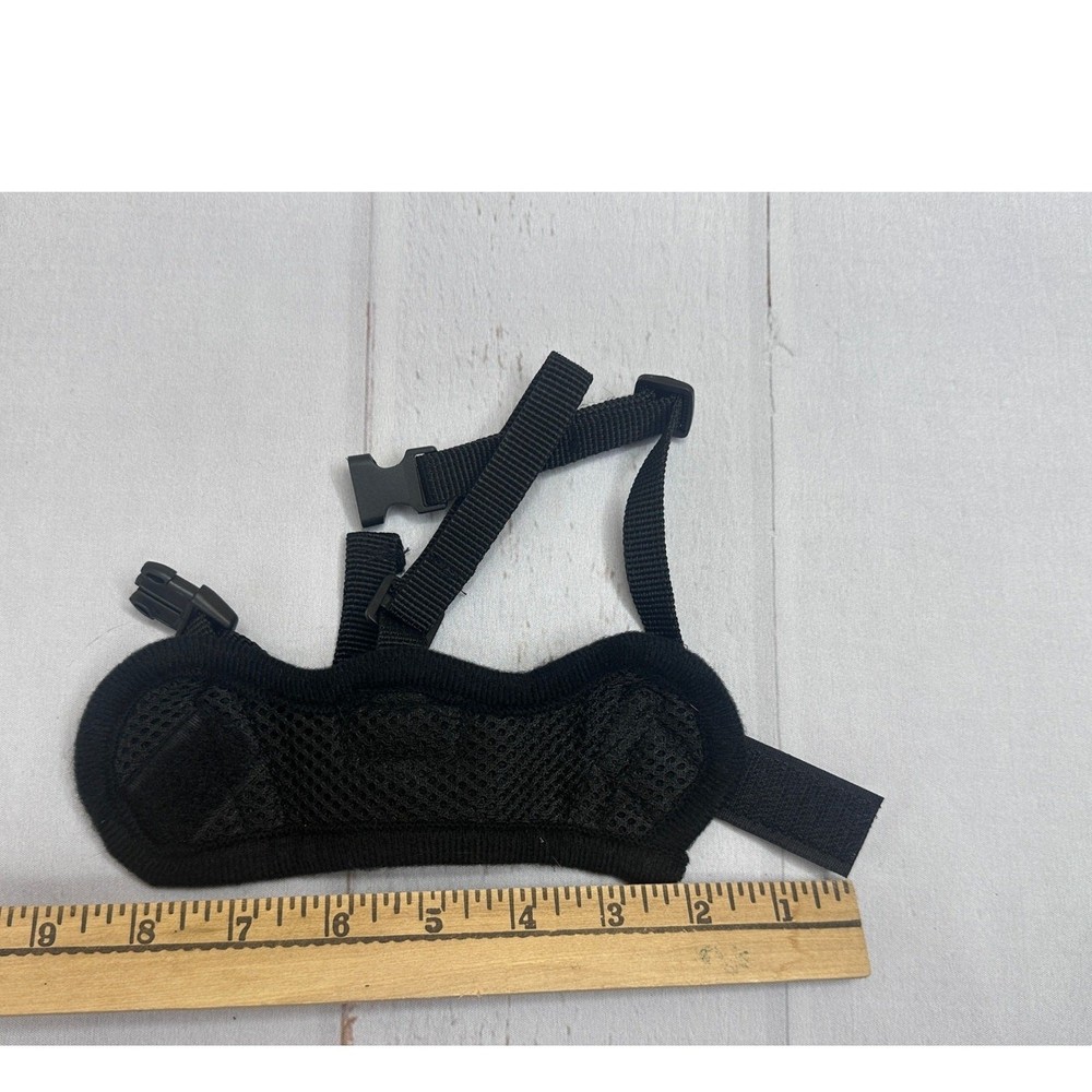 Adjustable Dog Muzzle Breathable Soft Humane Secure Fit Black NEW