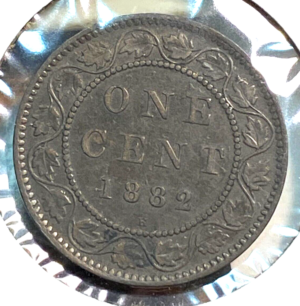 1882-H Canada Large Cent Nice Original AU CHRC