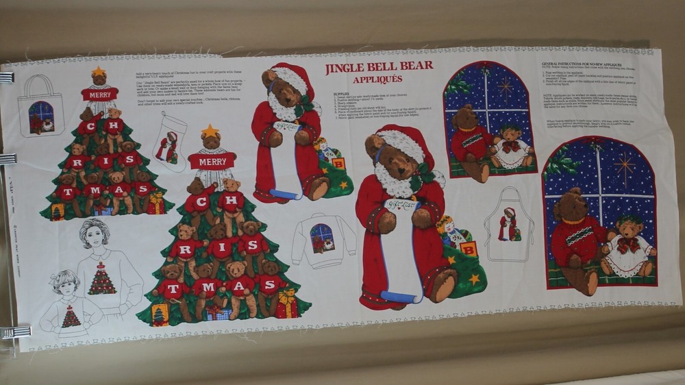 Jingle Bell Bear Appliques