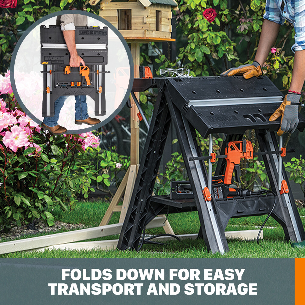 WX051 WORX Pegasus Folding Work Table & Sawhorse