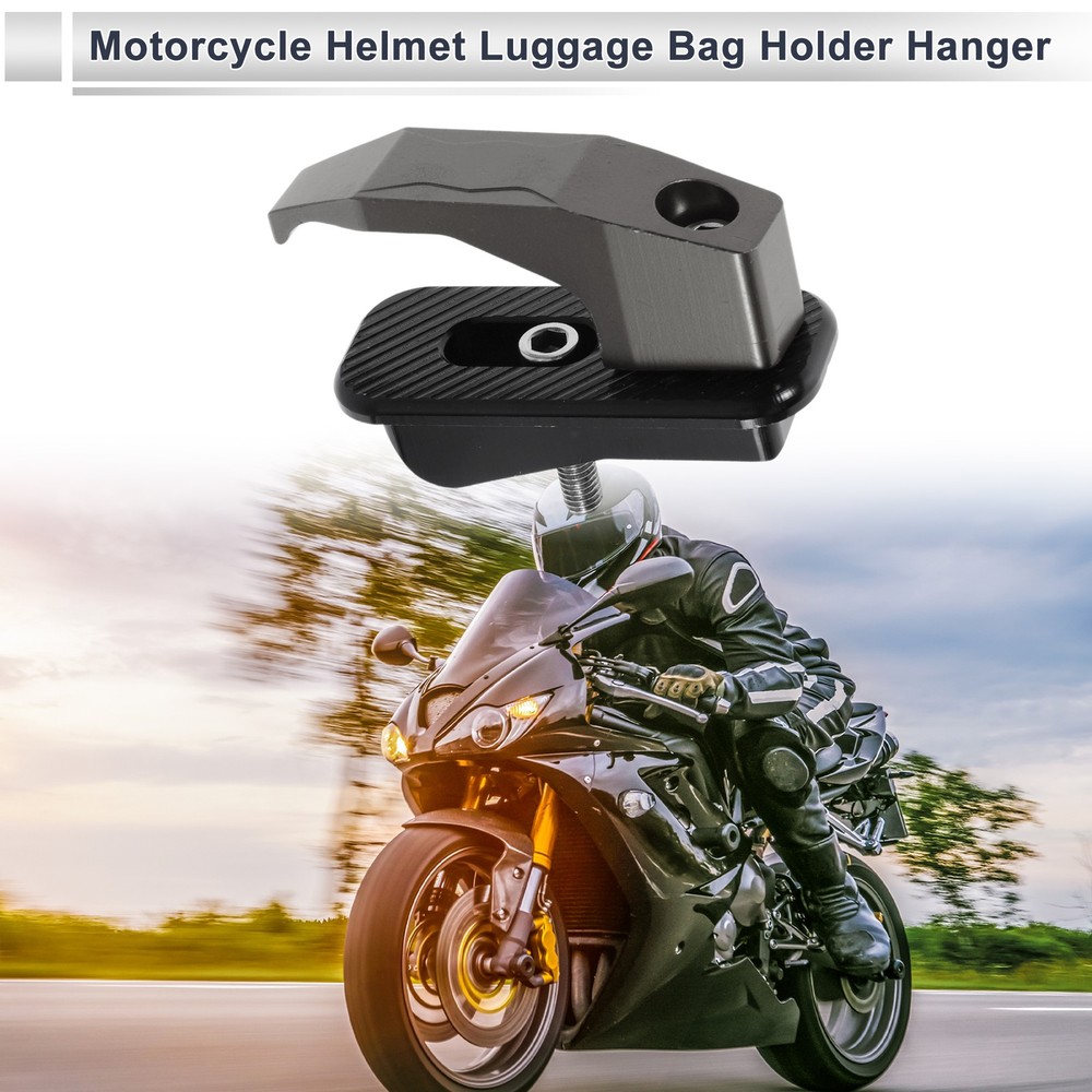 Alluper Alloy Motorcycle Hook for Minio Rectangular 1 Set Titanium Ton