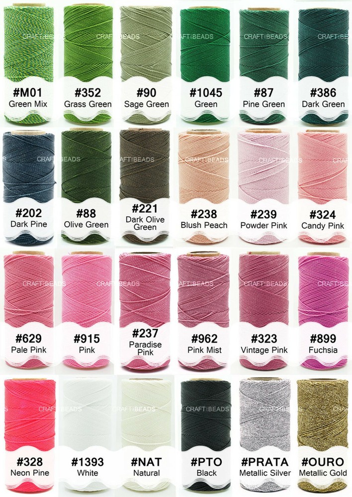 1MM Waxed Polyester Linhasita Cord Macrame Bracelet Thread String 188yards Spool