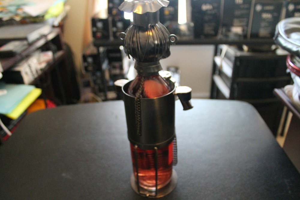 ART DECO 2 PIECE WINE BOTTLE HOLDER BAKER